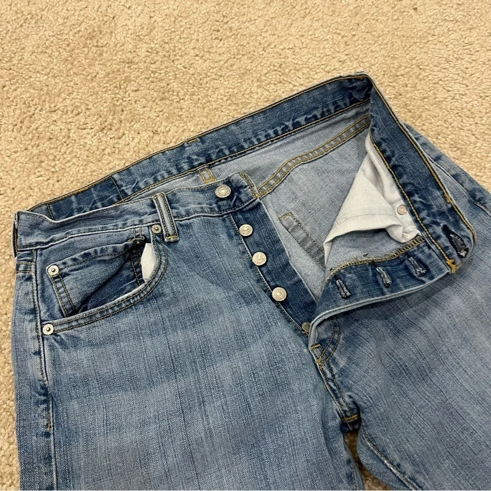 Levi Strauss Levi’s Men’s 501 Straight Fit Size 32 X 32 Blue Jeans,